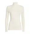 Maje Wool-silk Rollneck Sweater In White