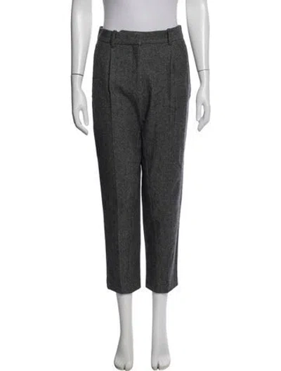 Pre-owned Maje Wool Straight Leg Pants W/ Tags In Gray