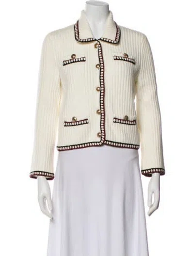 Pre-owned Maje Wool Striped Denim Jacket