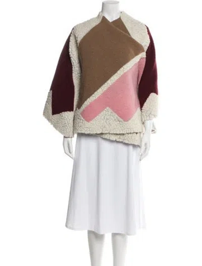 Pre-owned Maje Wool Striped Jacket In Multi