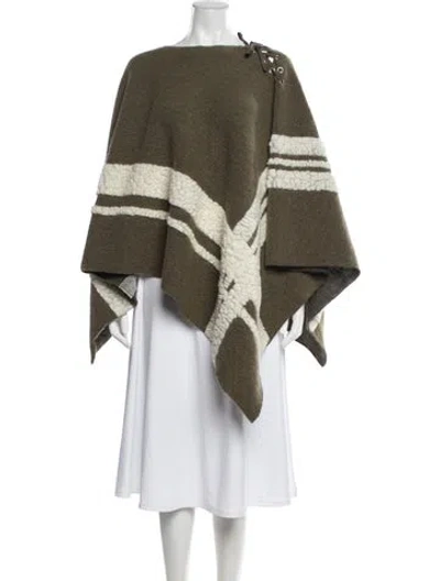 Pre-owned Maje Wool Striped Sweater W/ Tags In Green