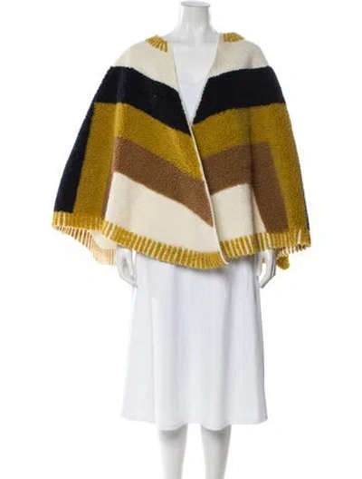 Pre-owned Maje Wool Striped Sweater W/ Tags In Neutral