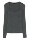 Maje Wool Sweater In Gray