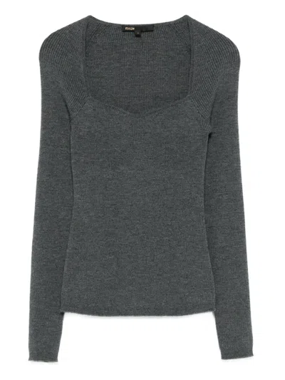 Maje Wool Sweater In Gray