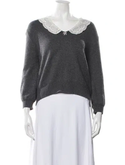Pre-owned Maje Wool Sweater In Gray