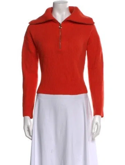 Pre-owned Maje Wool Sweater In Orange