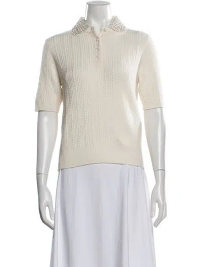 Pre-owned Maje Wool Sweater In White