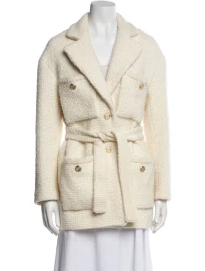 Pre-owned Maje Wool Trench Coat In Neutral