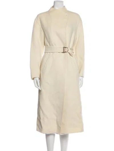Pre-owned Maje Wool Trench Coat In Neutral