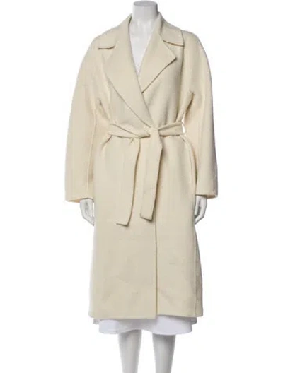 Pre-owned Maje Wool Trench Coat In Neutral