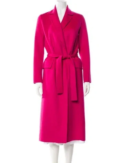 Pre-owned Maje Wool Trench Coat In Pink