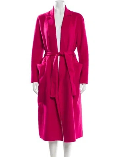 Pre-owned Maje Wool Trench Coat In Pink