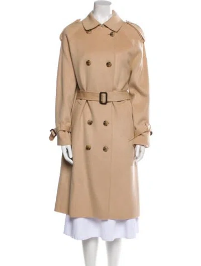 Pre-owned Maje Wool Trench Coat W/ Tags In Neutral