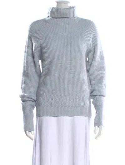 Pre-owned Maje Wool Turtleneck Sweater In Blue