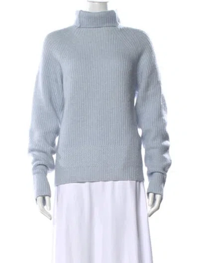 Pre-owned Maje Wool Turtleneck Sweater In Blue