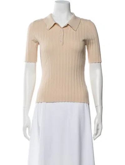 Pre-owned Maje Wool V-neck Sweater In Neutral