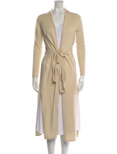 Pre-owned Maje Wool V-neck Sweater In Neutral