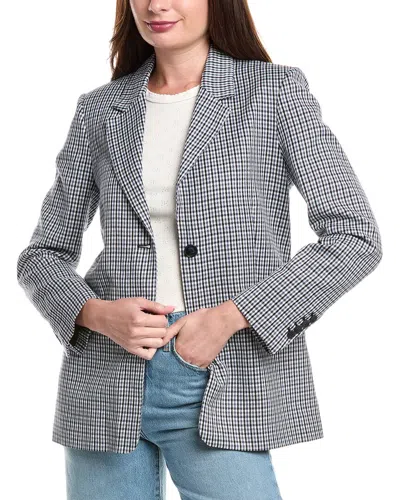 Maje Wool-blend Blazer In Blue