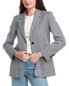 Maje Wool-blend Blazer In Gray