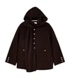 Maje Wool-blend Coat In Brown