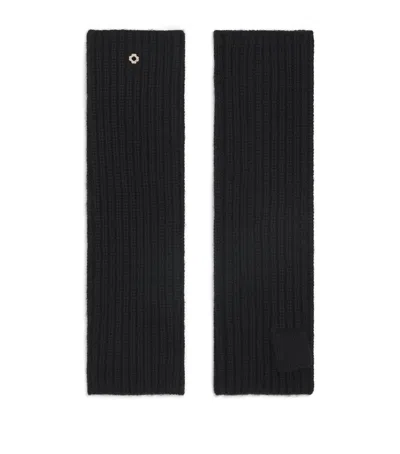 Maje Wool-cashmere Mittens In Black
