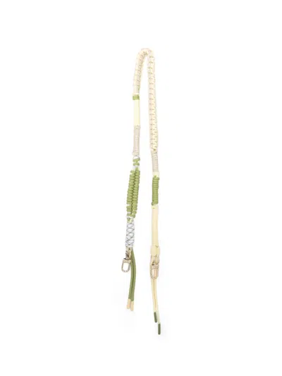 Maje Woven Bag Strap In Neutral