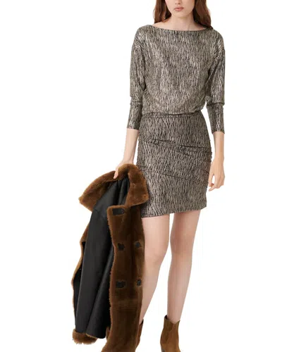Maje Woven Dress In Yellow