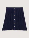 Maje Woven Knit Short Skirt In Marine