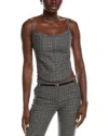 Maje Woven Top In Gray