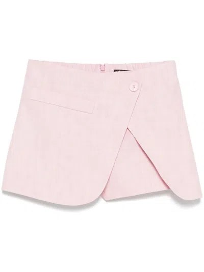 Maje Layered-effect Suit Shorts In Rose