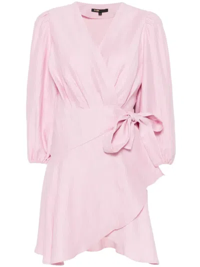 MAJE WRAP MINI DRESS