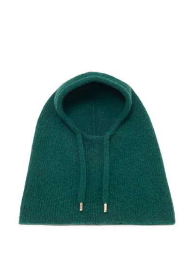 Maje Yak Blend Balaclava In Green