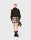 Maje Yak Blend Roll-neck Sweater In Brown