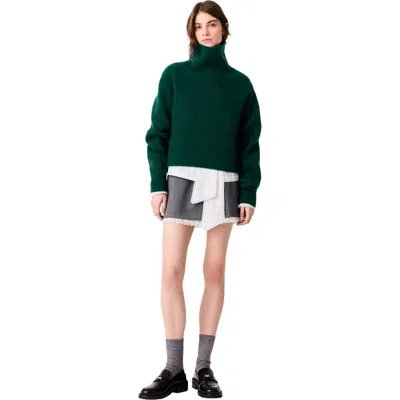 Maje Yak Sweater In Bottle Green