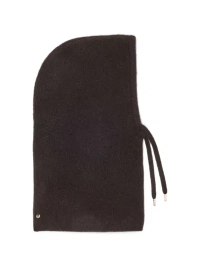 Maje Yak Wool Balaclava In Brown
