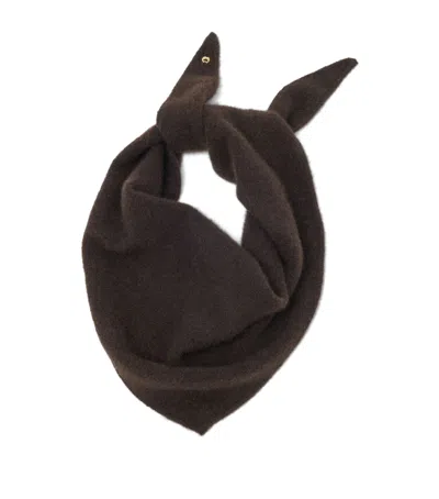 Maje Yak-blend Scarf In Brown