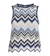 Maje Crochet-knit Top In Blue