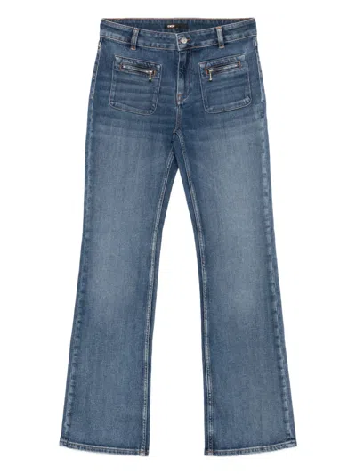 Maje Zip-pocket Jeans In Blue