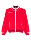 Maje Zip-up Cardigan In Red