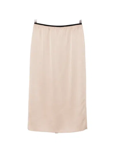 Maje Zip-fastening Midi Skirt In Brown