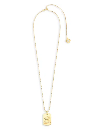 Maje Zodiac Dog Tag Pendant Necklace, 26.5
