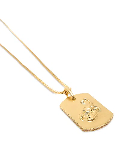 Maje Zodiac Dog Tag Pendant Necklace, 26.5 In Scorpio