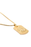 Maje Zodiac Sign Plaque Necklace In Gold