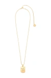 Maje Zodiac Sign Plaque Necklace In Gold