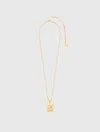 Maje Zodiac Sign Plaque Necklace In Gold