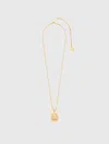 Maje Zodiac Sign Plaque Necklace In Gold