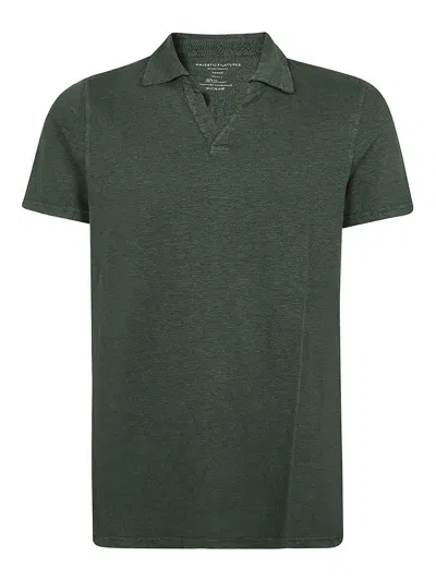 Majestic - Filatures Du Lion Polo In Green