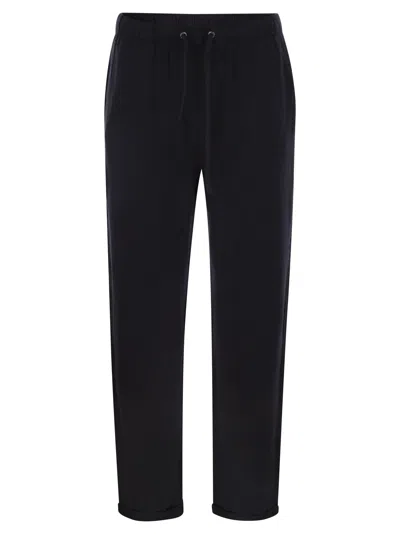 MAJESTIC MAJESTIC TROUSERS WITH DRAWSTRING WAIST