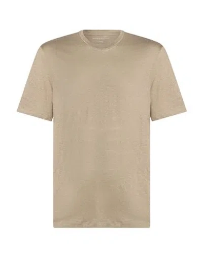 Majestic Filatures Man T-shirt Sand Size M Linen, Elastane