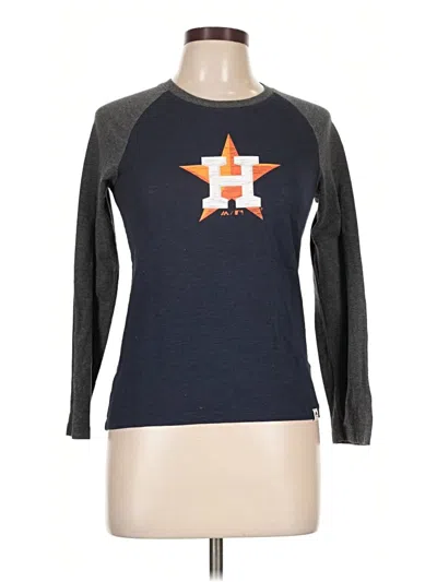 Pre-owned Majestic 3/4 Sleeve T-shirt In Blue